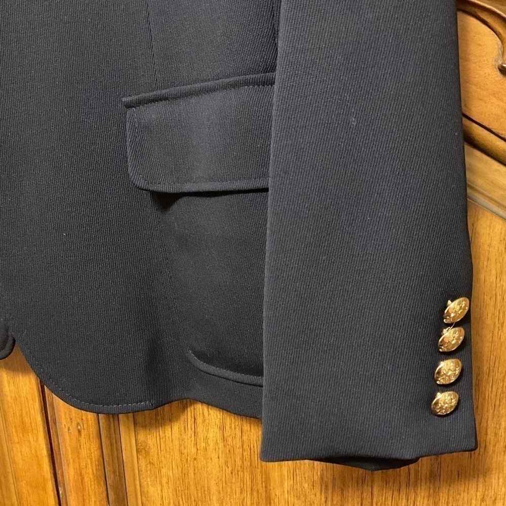 NWOT POLO RALPH LAUREN 100% WOOL DARK Blue CREST WOMAN BLAZER NEW SIZE US 16 - Picture 7 of 13